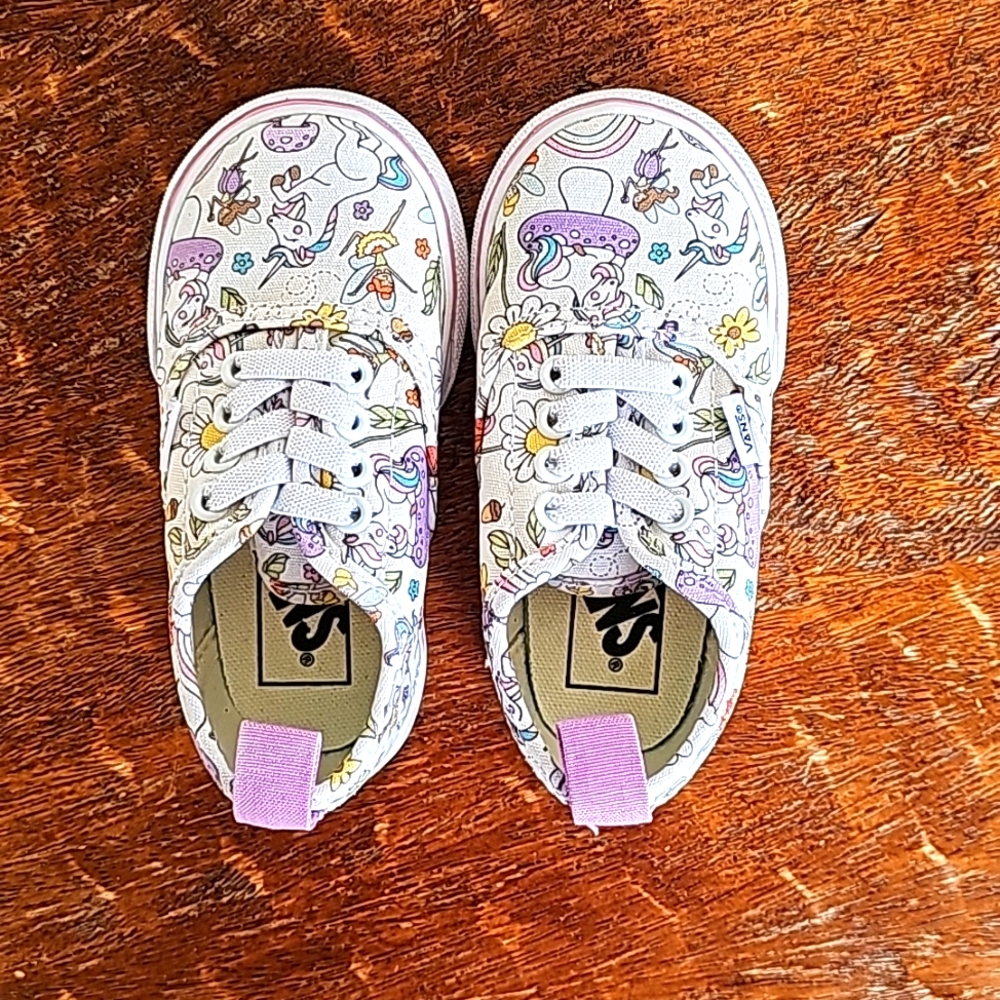Toddler girl size 6 unicorn shoes